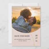 Minimalistische ringen "Save the Date" uitnodiging (Voorkant)