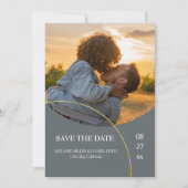 Minimalistische ringen "Save the Date" uitnodiging (Voorkant)