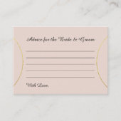 Minimalistische Ringen Trouwadvies voor Bruid & br Informatiekaartje (Voorkant)