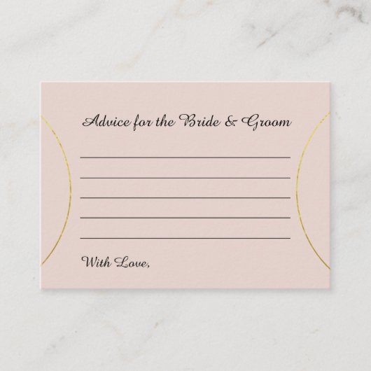 Minimalistische Ringen Trouwadvies voor Bruid & br Informatiekaartje (Voorkant)