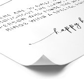 Minimalistische ringjacht Elegant kalligrafie spel Poster (Hoek)