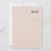 Minimalistische Rings repetitie diner uitnodiging (Achterkant)