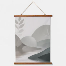 Minimalistische Rivier Hangend Wandkleed