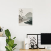 Minimalistische Rivier Poster (Thuiskantoor)