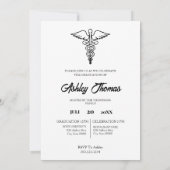 Minimalistische RN afstuderen uitnodiging (Achterkant)