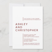 Minimalistische robijnrode geïsoleerde namen foto  kaart (Voorkant)