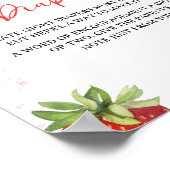 Minimalistische Rode Aardbei Late Night Luiers Poster (Hoek)