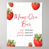 Minimalistische rode aardbei mam osa bar poster (Voorkant)