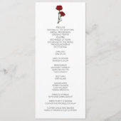 Minimalistische Rode Anjers Trouwprogramma Programmakaart (Voorkant)