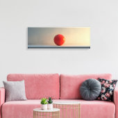 Minimalistische rode bol canvas print (Insitu (Woonkamer))