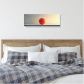 Minimalistische rode bol canvas print (Insitu (Slaapkamer))