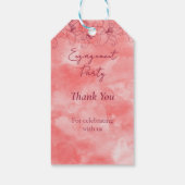 Minimalistische rode bruiloft verloving Dank u Cadeaulabel (Achterkant)