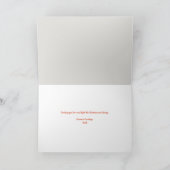 Minimalistische rode en beige typografische kerst kaart (Binnen)