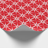 Minimalistische rode en witte kerst cadeaupapier (Hoek)