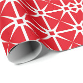 Minimalistische rode en witte kerst cadeaupapier (Rol Hoek)