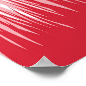 Minimalistische rode en witte klaprozen Meadow Flo Poster (Hoek)