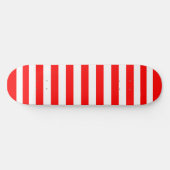 Minimalistische rode en witte streep skateboard (Horizontaal)
