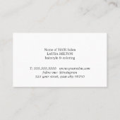 Minimalistische rode faux gouden streep kapper visitekaartje (Achterkant)