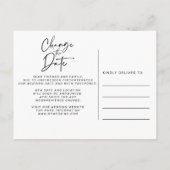 Minimalistische rode foto bruiloft wijzigen van de aankondigingskaart (Achterkant)