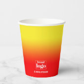 Minimalistische rode gele gradiënt elementaire Log Papieren Bekers (Voorkant)