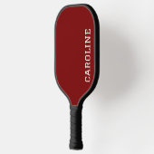 Minimalistische Rode Gepersonaliseerde Naam Pickleball Paddle (Links)