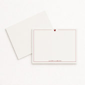 Minimalistische Rode Hart Briefpapier Notitiekaart Kaart