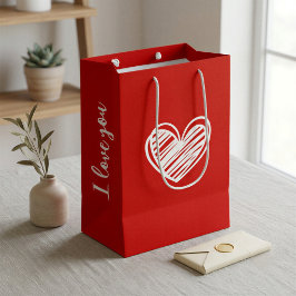 Minimalistische Rode Hart Cadeautas