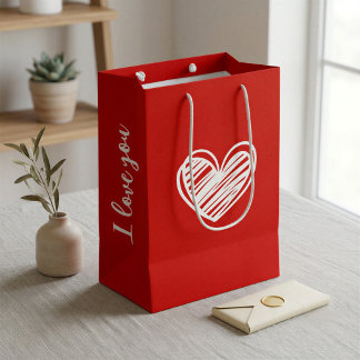 Minimalistische Rode Hart Cadeautas