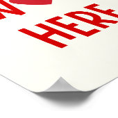 Minimalistische Rode Hart Keuken Koken Quote Poster (Hoek)