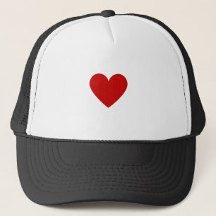 Minimalistische Rode Hart Moderne Liefde Eenvoudig Trucker Pet