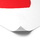Minimalistische Rode Hart Poster (Hoek)