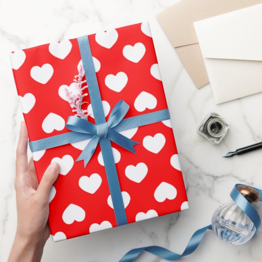 Minimalistische rode harten cadeaupapier (Geschenken)