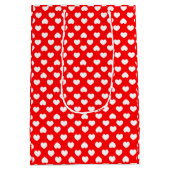 Minimalistische rode harten medium cadeauzakje (Achterkant)