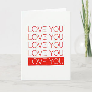 Minimalistische Rode Ik Hou Van Jou Kaart