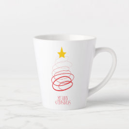 Minimalistische rode kerstboom mok – Zalig Kerstmi
