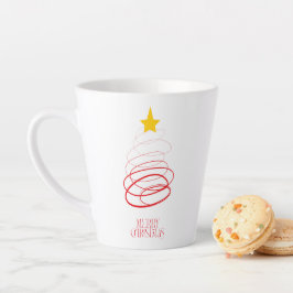 Minimalistische rode kerstboom mok – Zalig Kerstmi