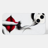 Minimalistische rode lippen Shh esthetische iphone Case-Mate iPhone Case (Achterkant (horizontaal))