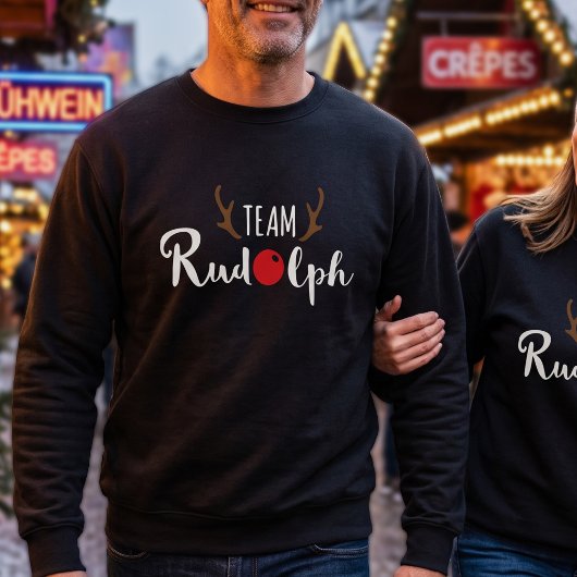 Minimalistische Rode Neus Rendier Kerstfeest Trui