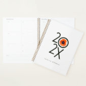 Minimalistische Rode Oranje Klaproos Persoonlijk Planner (Display)