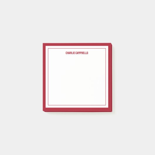 Minimalistische rode roos, 2 randen post-it® notes (Voorkant)