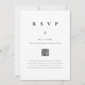 Minimalistische Rode Roos Elegante Moderne QR Code Kaart (Achterkant)
