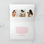 Minimalistische rode script foto moderne kerst feestdagen kaart (Binnen)