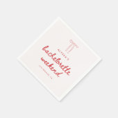 Minimalistische Rode Strik Aangepaste Bachelorette Servet (Hoek)