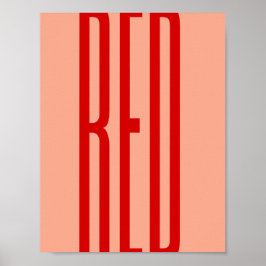 Minimalistische rode typografie tekstontwerp moder poster