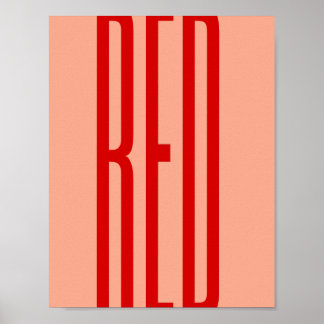 Minimalistische rode typografie tekstontwerp moder poster