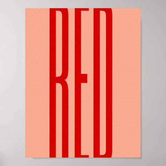 Minimalistische rode typografie tekstontwerp moder poster (Voorkant)