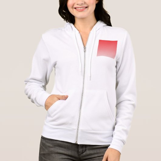 Minimalistische rode verloop hoodie | Premium stre (Voorkant)