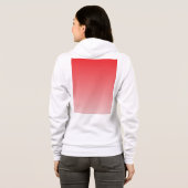Minimalistische rode verloop hoodie | Premium stre (Achterkant volledig)