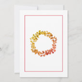Minimalistische|Rode Vredeskerstkaart Kaart (Achterkant)