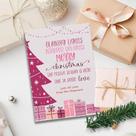 Minimalistische rode vrolijke kerstkaarten feestdagenkaart